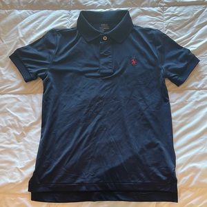Polo youth size 6 navy blue “Performance” short sleeve collared shirt